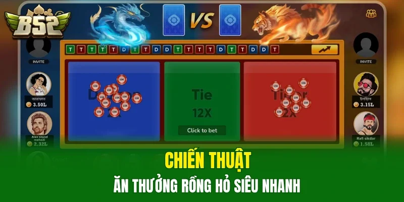 Chiến thuật ăn thưởng Rồng Hổ siêu nhanh