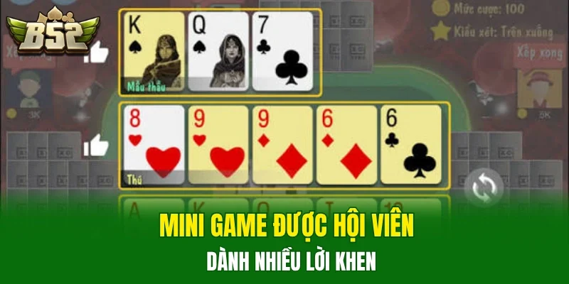 Mini game được hội viên dành nhiều lời khen