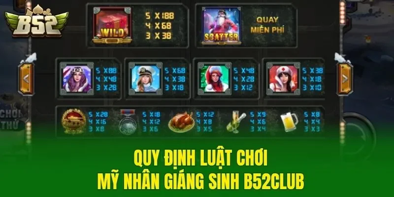 Quy định luật chơi Mỹ Nhân Giáng Sinh B52CLUB